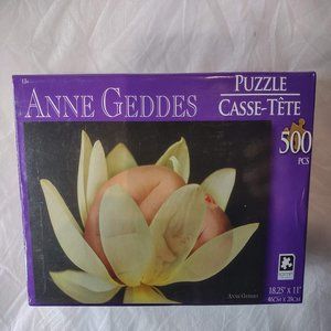 NWT Anne Geddes 500 Piece Jigsaw Puzzle Sleeping Petal Baby NEW